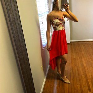 Floral & Coral Dress
